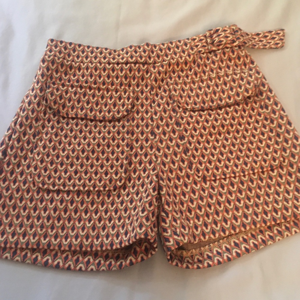 Zara Patterned Pocket Shorts 13-14